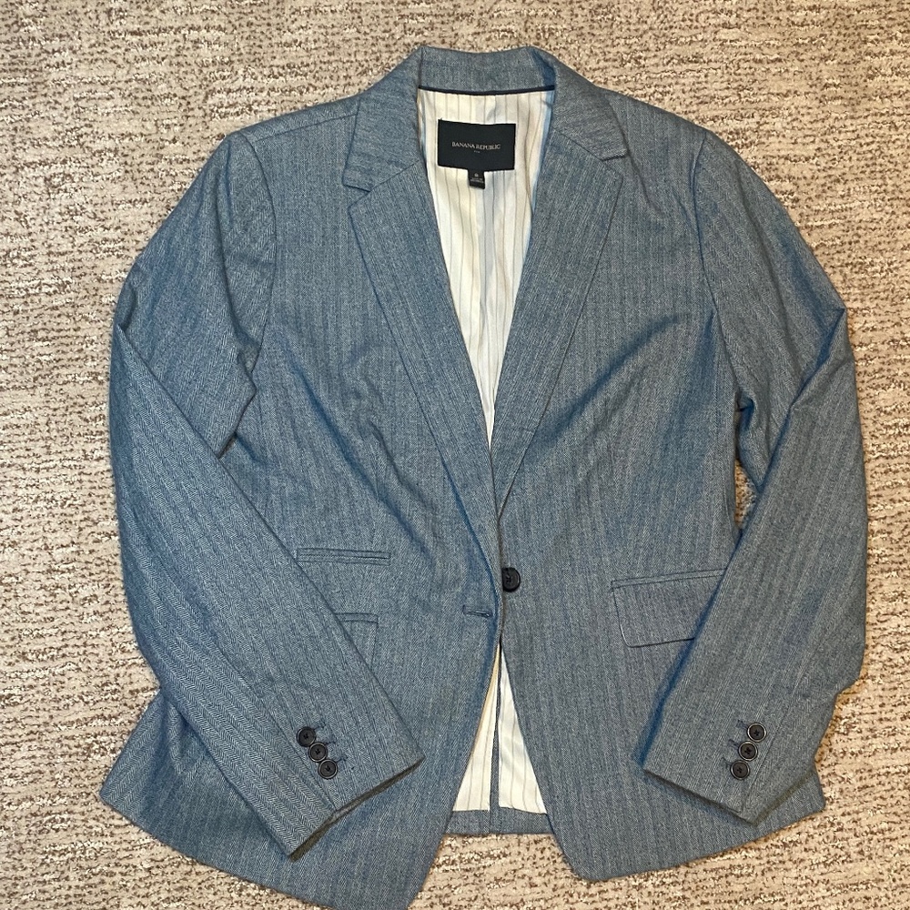 Banana Republic Blazer with Herringbone Pattern